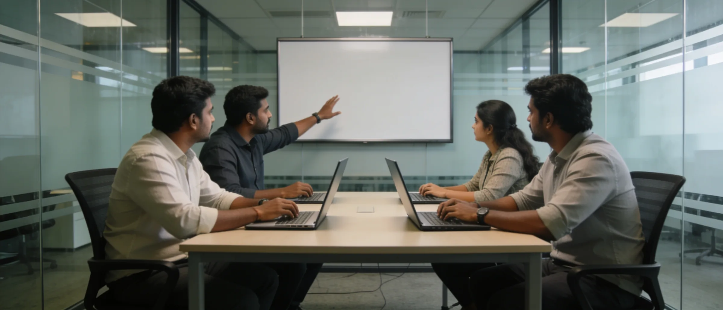 Client and account team at a weekly hiring funnel review