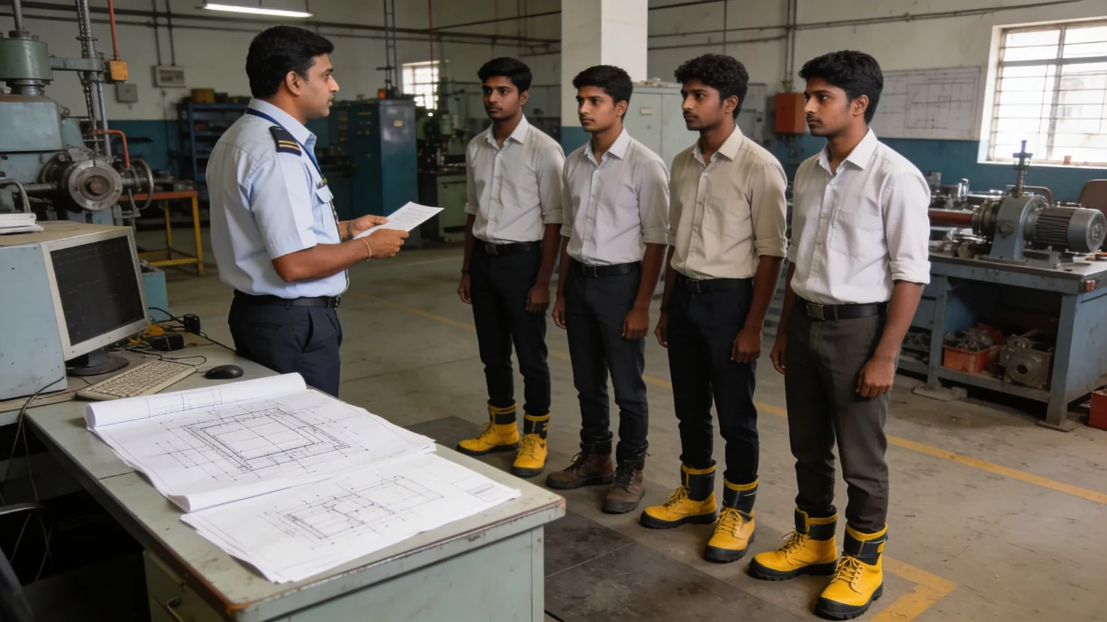 Graduate apprentices in a plant engineering department induction
